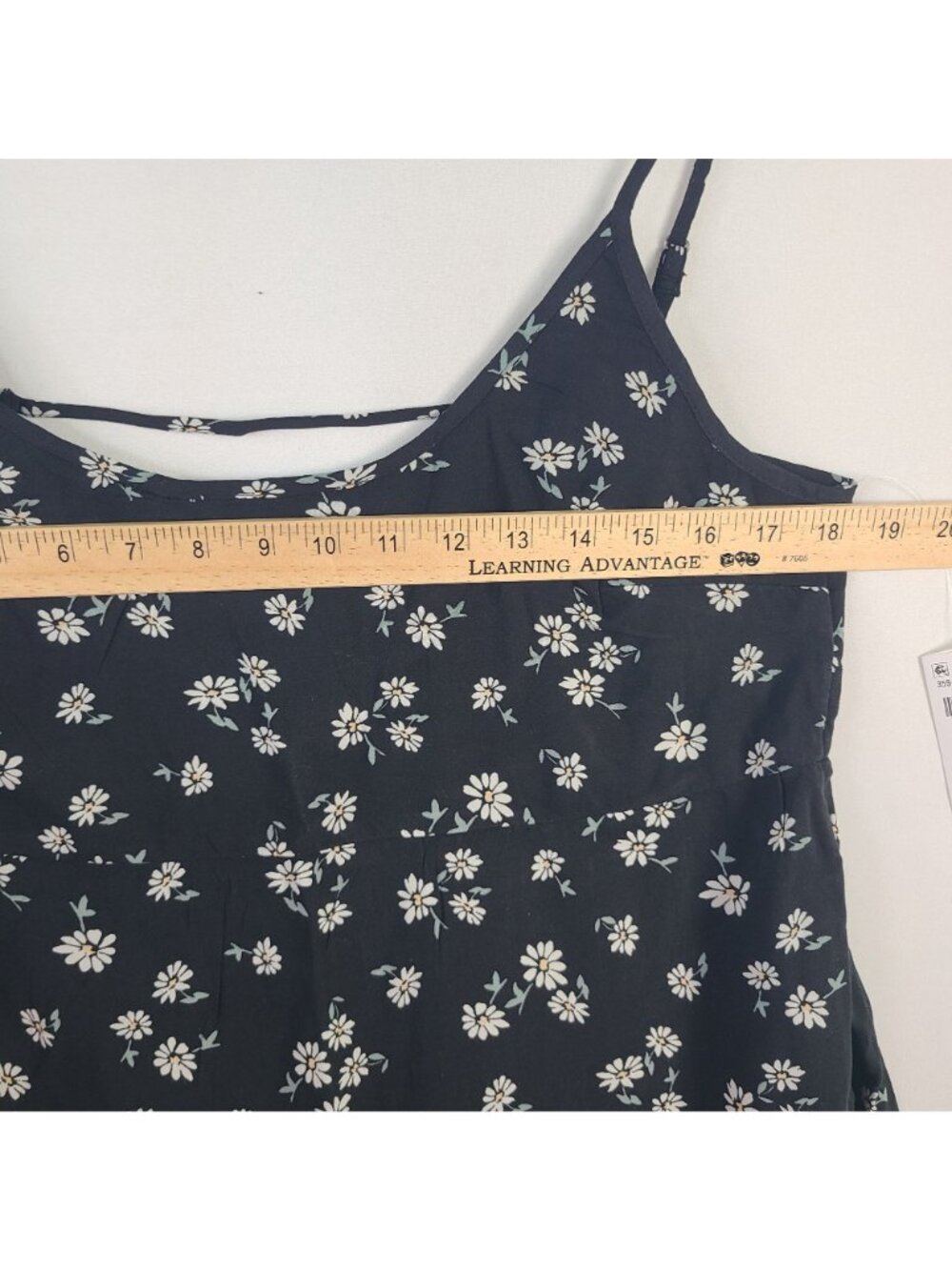 NEW Hollister Floral Tiered Black Mini Dress Spaghetti Straps Size M - Picture 3 of 7